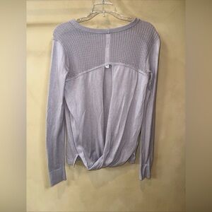 Women’s Lululemon Back to Balance Size 6 Sweater Lavender Thumbholes